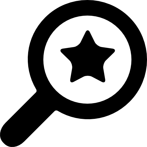 Magnifier with a star